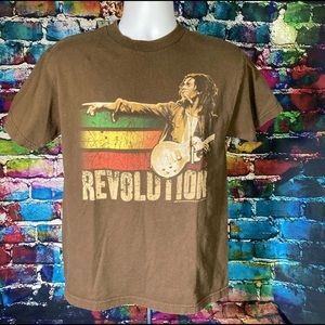 Bob Marley REVOLUTION Rasta Reggae Graphic T-shirt Men’s M Zion Roots-wear